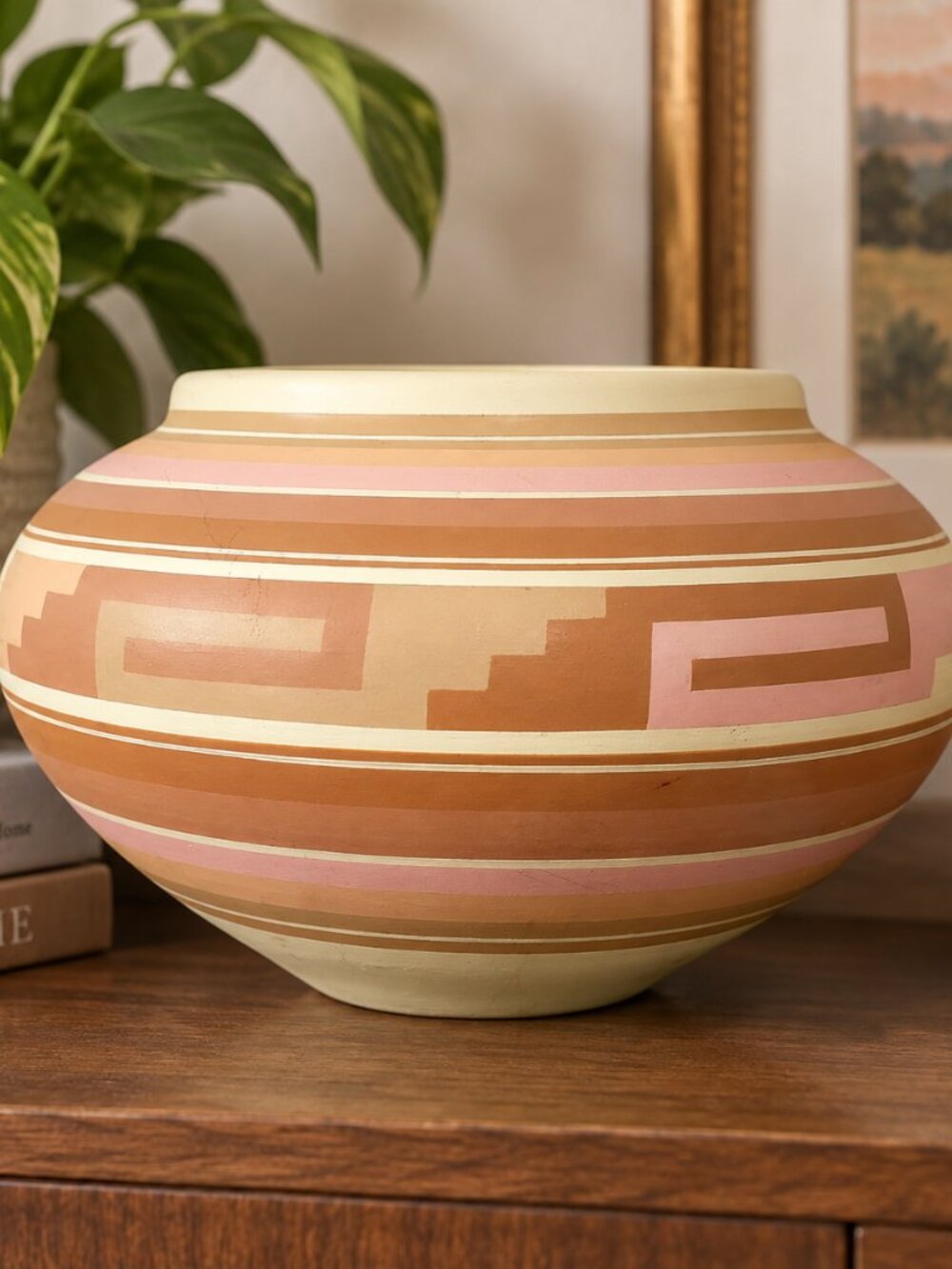 NANDI Native American Artist Pottery Vase Handcrafted Geometric Southwestern Art